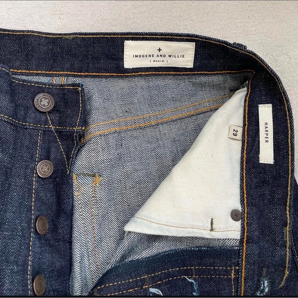 Imogene + Willie Harper selvage rinse denim sz 29, measure 30” - Picture 6 of 6